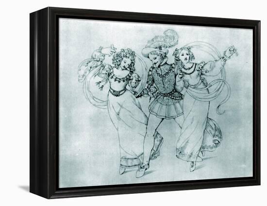 WA Mozart's 'Marriage of-Moritz Ludwig von Schwind-Framed Premier Image Canvas