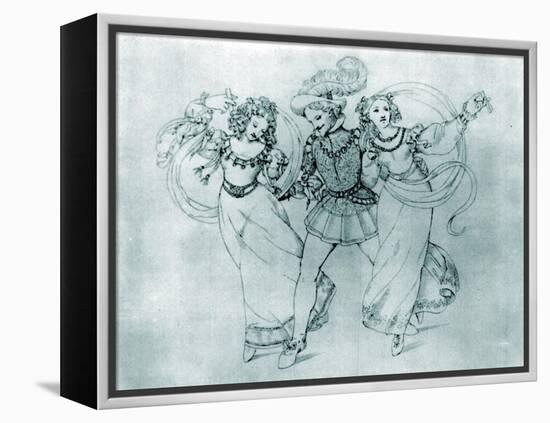 WA Mozart's 'Marriage of-Moritz Ludwig von Schwind-Framed Premier Image Canvas