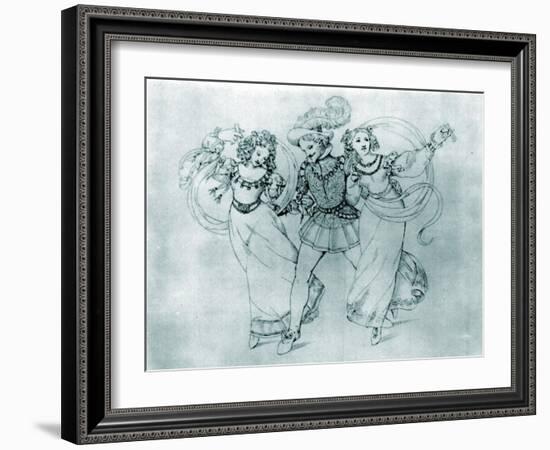 WA Mozart's 'Marriage of-Moritz Ludwig von Schwind-Framed Giclee Print