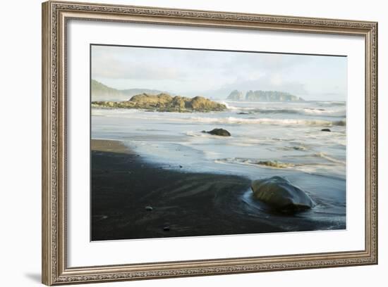 Wa, Olympic National Park, Rialto Beach, Sea Coast, with James Island-Jamie And Judy Wild-Framed Photographic Print