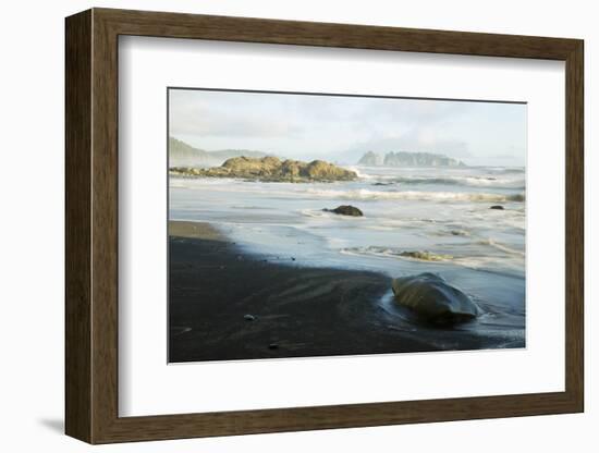 Wa, Olympic National Park, Rialto Beach, Sea Coast, with James Island-Jamie And Judy Wild-Framed Photographic Print