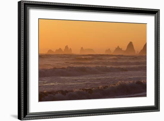 Wa, Olympic National Park, Sea Stacks at Sunset, Rialto Beach-Jamie And Judy Wild-Framed Photographic Print