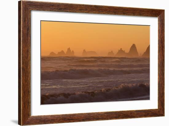 Wa, Olympic National Park, Sea Stacks at Sunset, Rialto Beach-Jamie And Judy Wild-Framed Photographic Print