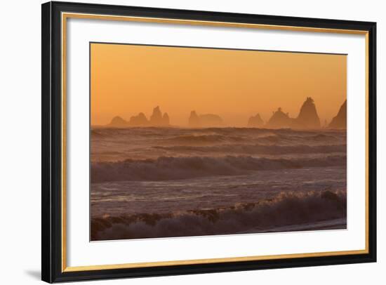 Wa, Olympic National Park, Sea Stacks at Sunset, Rialto Beach-Jamie And Judy Wild-Framed Photographic Print