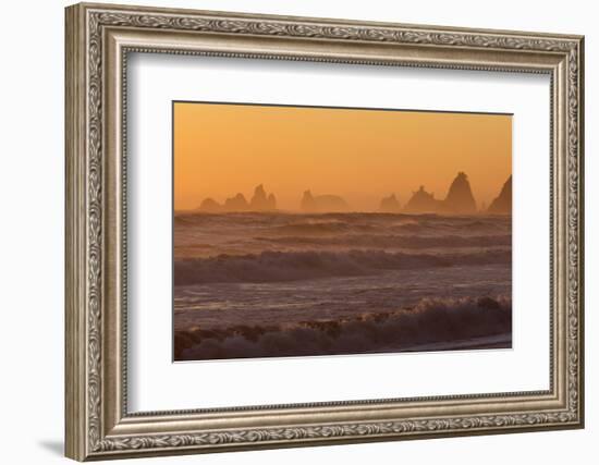 Wa, Olympic National Park, Sea Stacks at Sunset, Rialto Beach-Jamie And Judy Wild-Framed Photographic Print