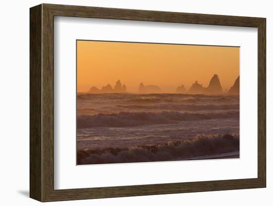 Wa, Olympic National Park, Sea Stacks at Sunset, Rialto Beach-Jamie And Judy Wild-Framed Photographic Print