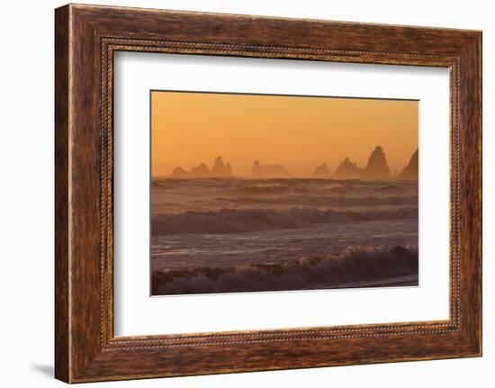 Wa, Olympic National Park, Sea Stacks at Sunset, Rialto Beach-Jamie And Judy Wild-Framed Photographic Print