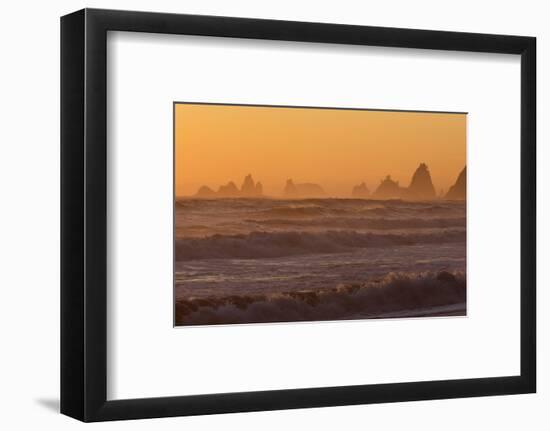 Wa, Olympic National Park, Sea Stacks at Sunset, Rialto Beach-Jamie And Judy Wild-Framed Photographic Print