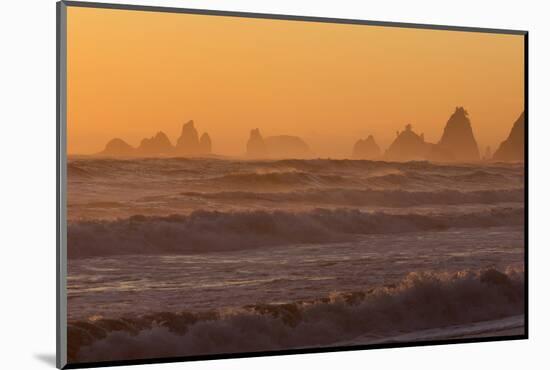 Wa, Olympic National Park, Sea Stacks at Sunset, Rialto Beach-Jamie And Judy Wild-Mounted Photographic Print