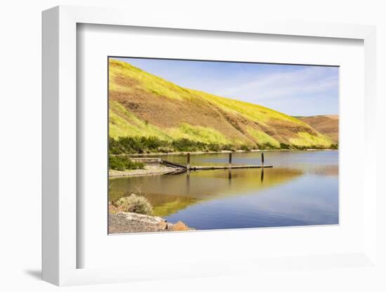 WA. Palouse, Garfield County, Port of Garfield County on Snake River, Lake Bryan-Alison Jones-Framed Photographic Print