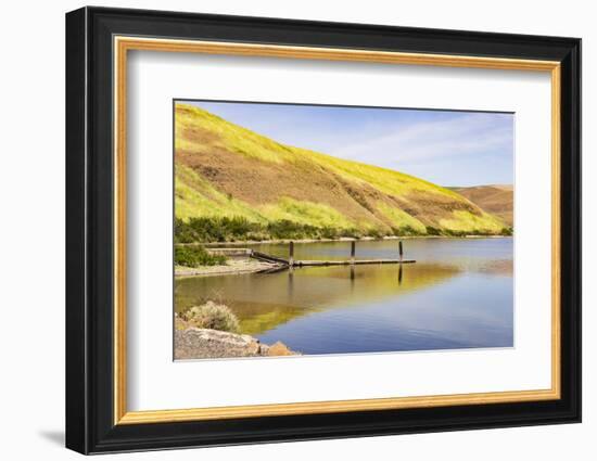 WA. Palouse, Garfield County, Port of Garfield County on Snake River, Lake Bryan-Alison Jones-Framed Photographic Print