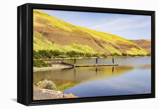 WA. Palouse, Garfield County, Port of Garfield County on Snake River, Lake Bryan-Alison Jones-Framed Premier Image Canvas