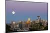 Wa, Seattle, Skyline View from Kerry Park, with Full Moon-Jamie And Judy Wild-Mounted Photographic Print