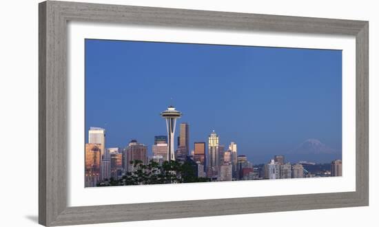 Wa, Seattle, Skyline View from Kerry Park, with Mount Rainie-Jamie And Judy Wild-Framed Photographic Print