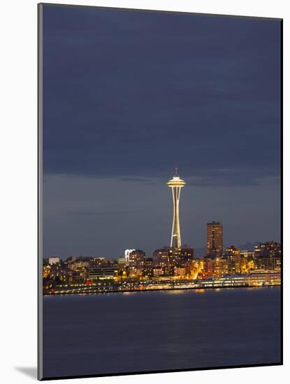 Wa, Seattle, Space Needle and Elliott Bay from West Seattle-Jamie And Judy Wild-Mounted Photographic Print