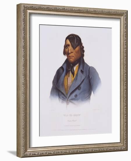 Waa-Pa-Shaaw from 'The Indian Tribes of North America'-Charles Bird King-Framed Giclee Print