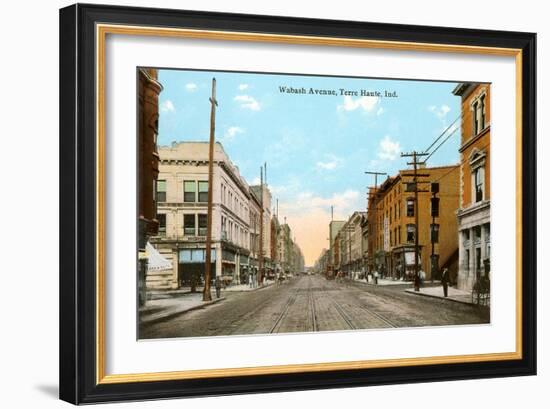 Wabash Avenue, Terre Haute, Indiana-null-Framed Art Print