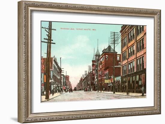 Wabash Avenue, Terre Haute, Indiana-null-Framed Art Print