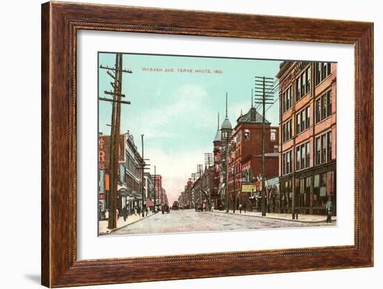 Wabash Avenue, Terre Haute, Indiana-null-Framed Art Print