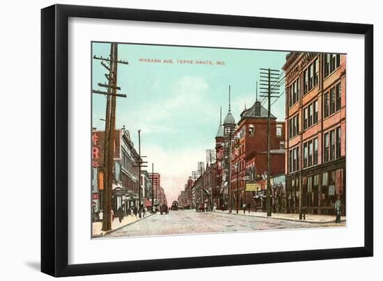 Wabash Avenue, Terre Haute, Indiana-null-Framed Art Print