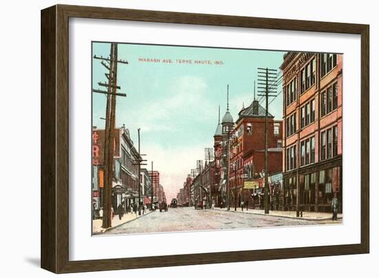 Wabash Avenue, Terre Haute, Indiana-null-Framed Premium Giclee Print