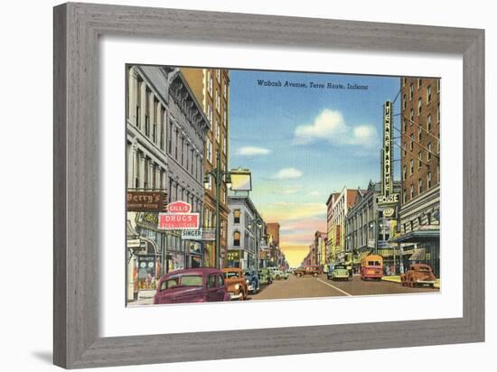 Wabash Avenue, Terre Haute-null-Framed Art Print