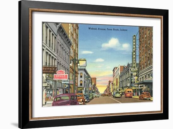 Wabash Avenue, Terre Haute-null-Framed Art Print