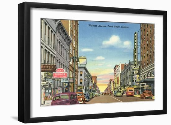 Wabash Avenue, Terre Haute-null-Framed Art Print