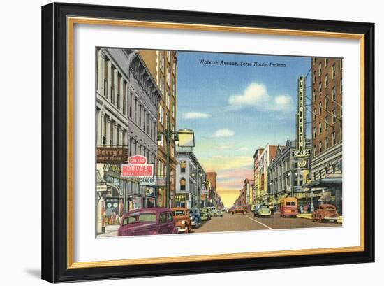 Wabash Avenue, Terre Haute-null-Framed Art Print