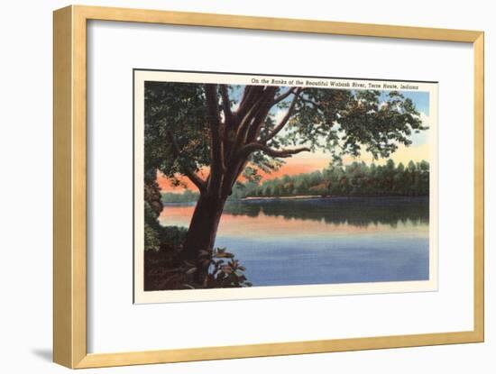 Wabash River, Terre Haute, Indiana-null-Framed Art Print