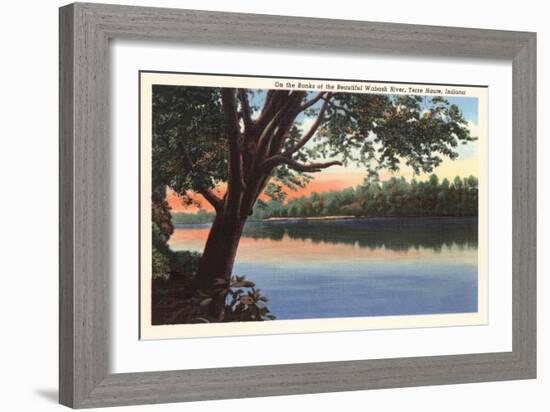 Wabash River, Terre Haute, Indiana-null-Framed Art Print