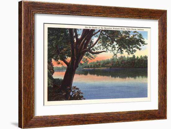 Wabash River, Terre Haute, Indiana-null-Framed Art Print