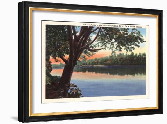 Wabash River, Terre Haute, Indiana-null-Framed Art Print