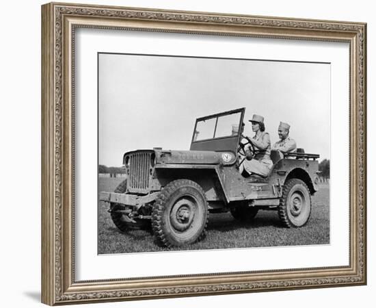 Wac Driving Jeep-null-Framed Photographic Print