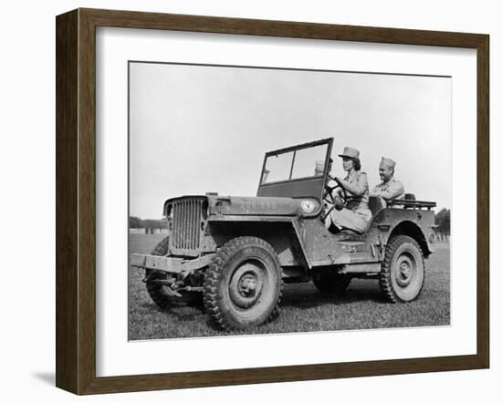 Wac Driving Jeep-null-Framed Photographic Print