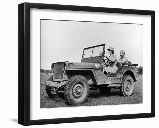 Wac Driving Jeep-null-Framed Photographic Print