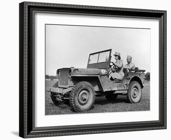 Wac Driving Jeep-null-Framed Photographic Print