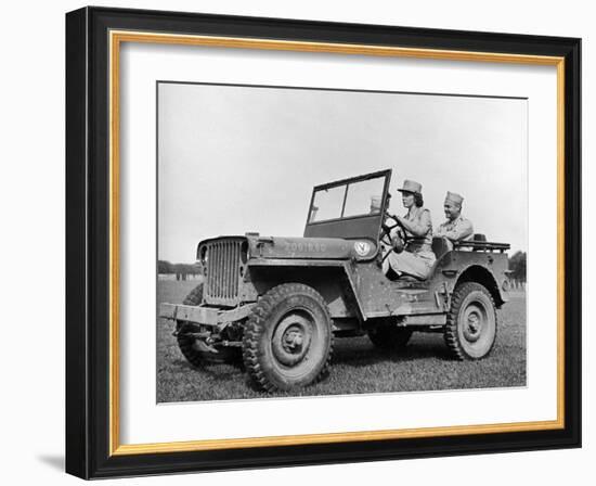 Wac Driving Jeep-null-Framed Photographic Print