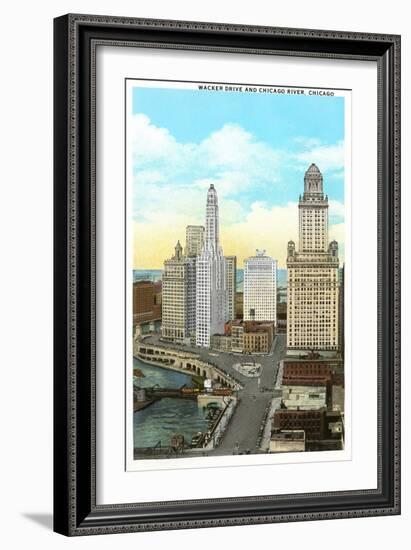 Wacker Drive, Chicago, Illinois-null-Framed Art Print