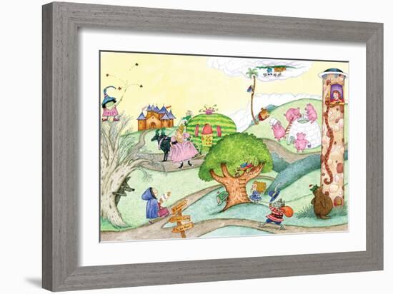Wacky Fairy Tales - Humpty Dumpty-Marsha Winborn-Framed Giclee Print