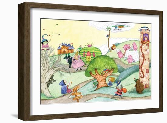 Wacky Fairy Tales - Humpty Dumpty-Marsha Winborn-Framed Giclee Print