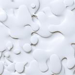 3D Abstract Wavy Background, White Paper Cut Shapes-wacomka-Framed Art Print