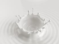 White Abstract Liquid Background, Milk Splash Crown, Paint Splashing, 3D Food Illustration-wacomka-Art Print