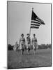 Wacs Carrying Flag for First Time at Retreat-null-Mounted Photographic Print