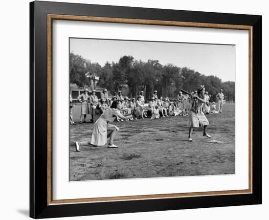 Wacs Playing Game of Softball-null-Framed Photographic Print