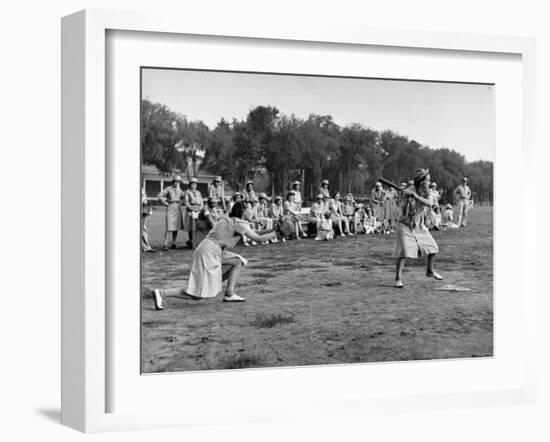 Wacs Playing Game of Softball-null-Framed Photographic Print