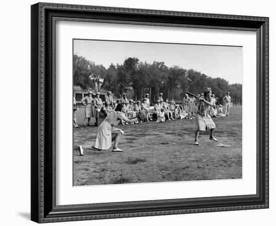 Wacs Playing Game of Softball-null-Framed Photographic Print