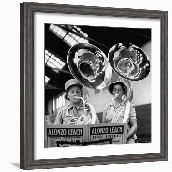 WACs Playing Tubas in Band-Marie Hansen-Framed Photographic Print