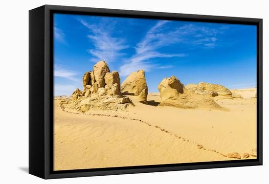 Wadi al Hitan, Faiyum, Egypt. Eroded bluff at Wadi el-Hitan paleontological site.-Emily Wilson-Framed Premier Image Canvas