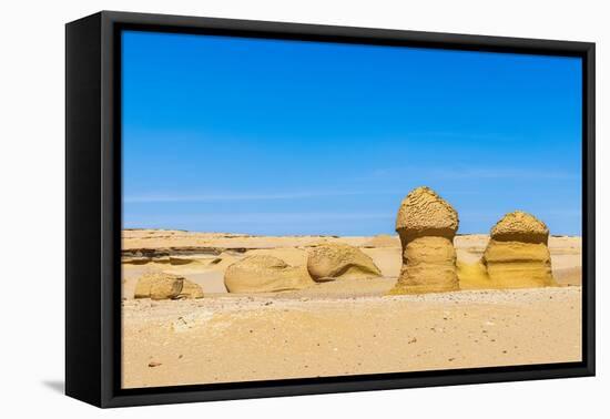 Wadi al Hitan, Faiyum, Egypt. Eroded bluff at Wadi el-Hitan paleontological site.-Emily Wilson-Framed Premier Image Canvas